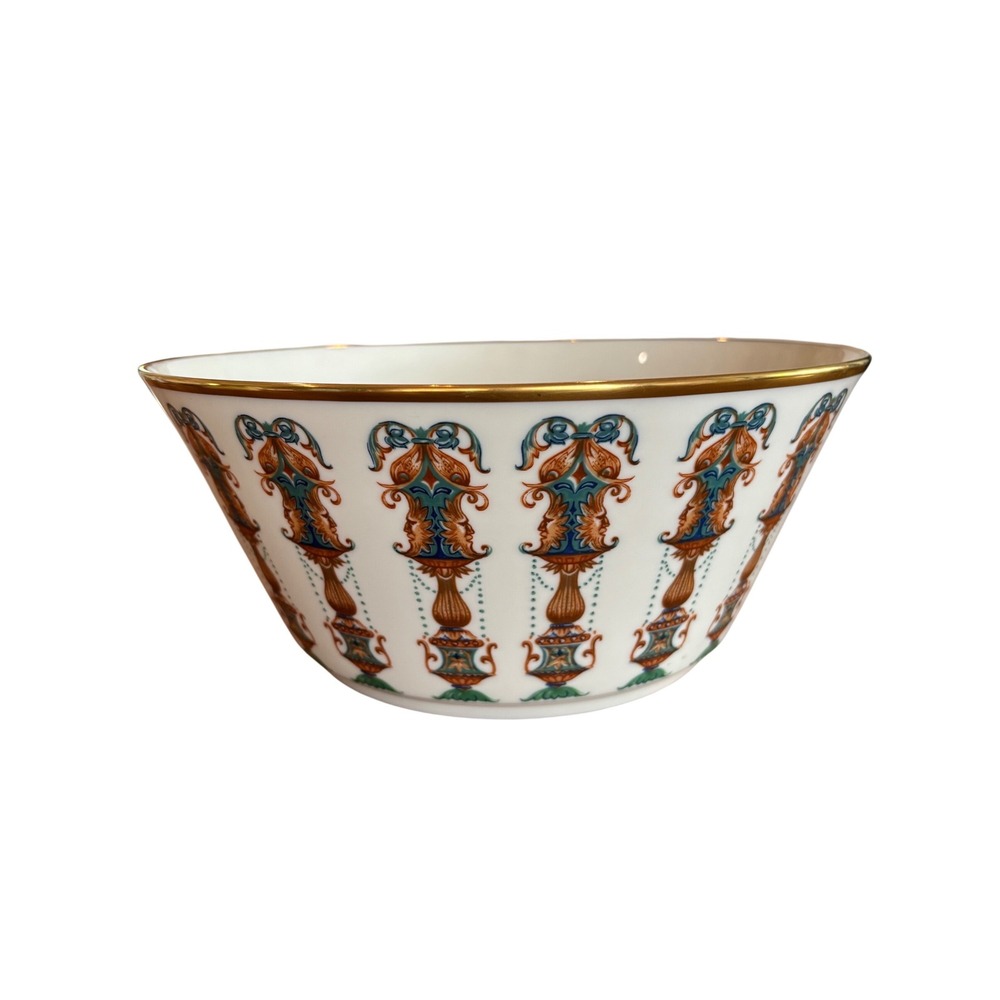 Vintage Lenox Lido Large Serving Bowl 10.5" 24 K Gold Detail Hand Decorated USA